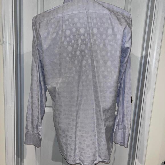 Etro Milano Light Blue Patterned Dress Shirt Size 40 Made In Italy - Picture 4 of 8